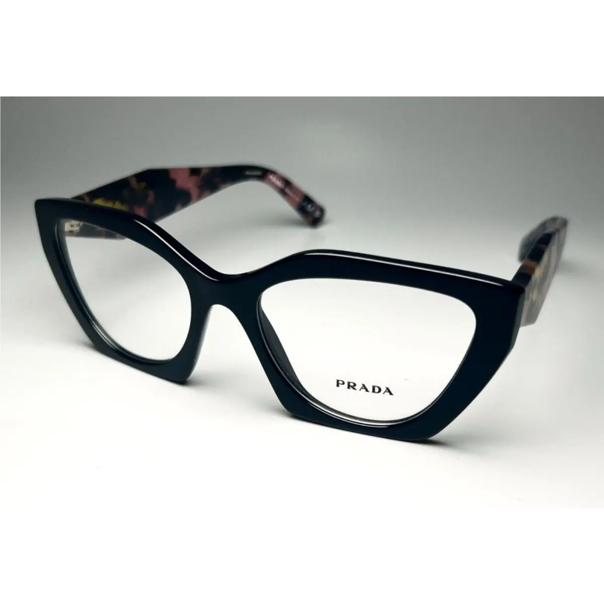Prada Rx-able Eyeglasses Vpr 09Y 21B-1O1 54-18 Black Tortoise Cat Eye Frames