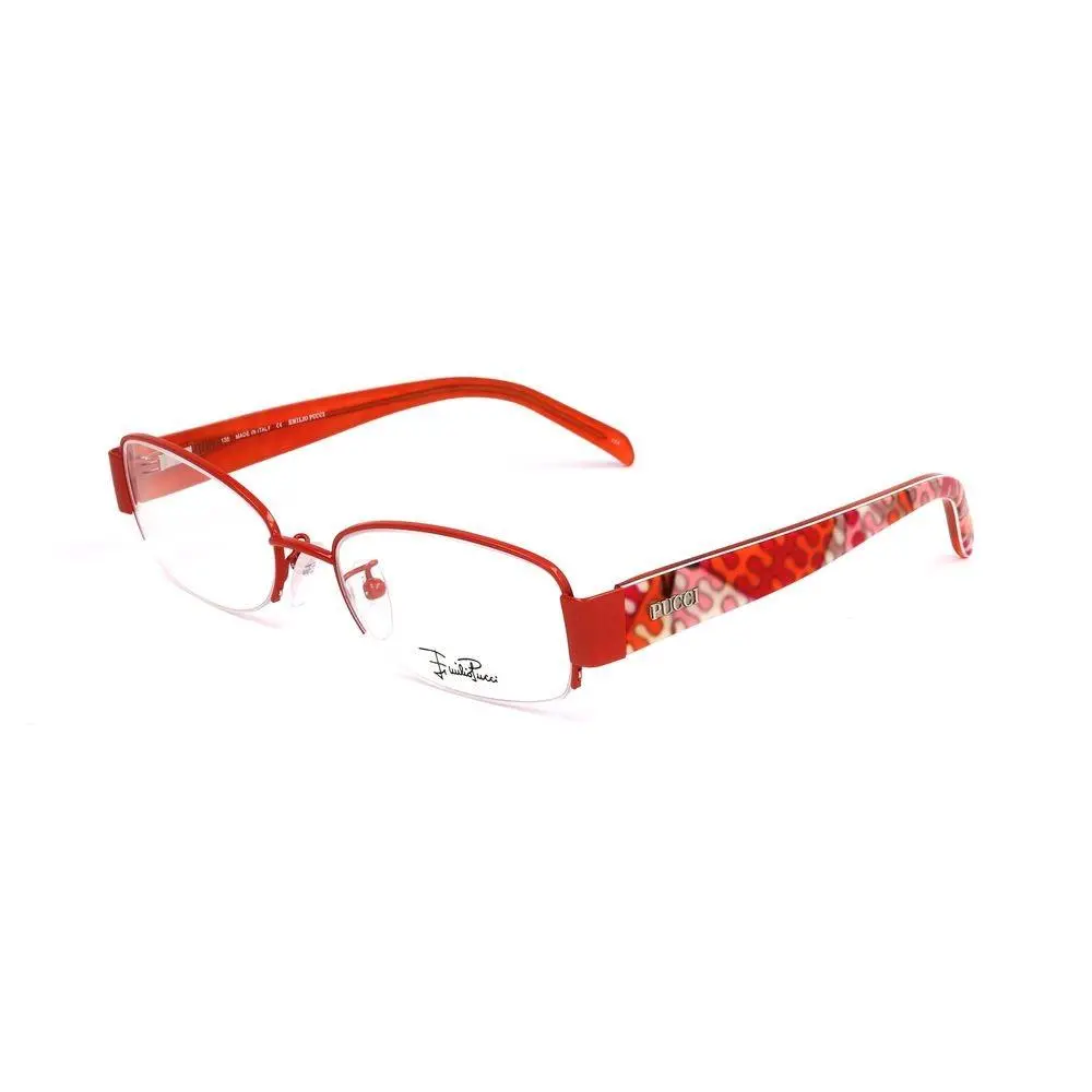 Emilio Pucci Orange Metal Glasses Frames