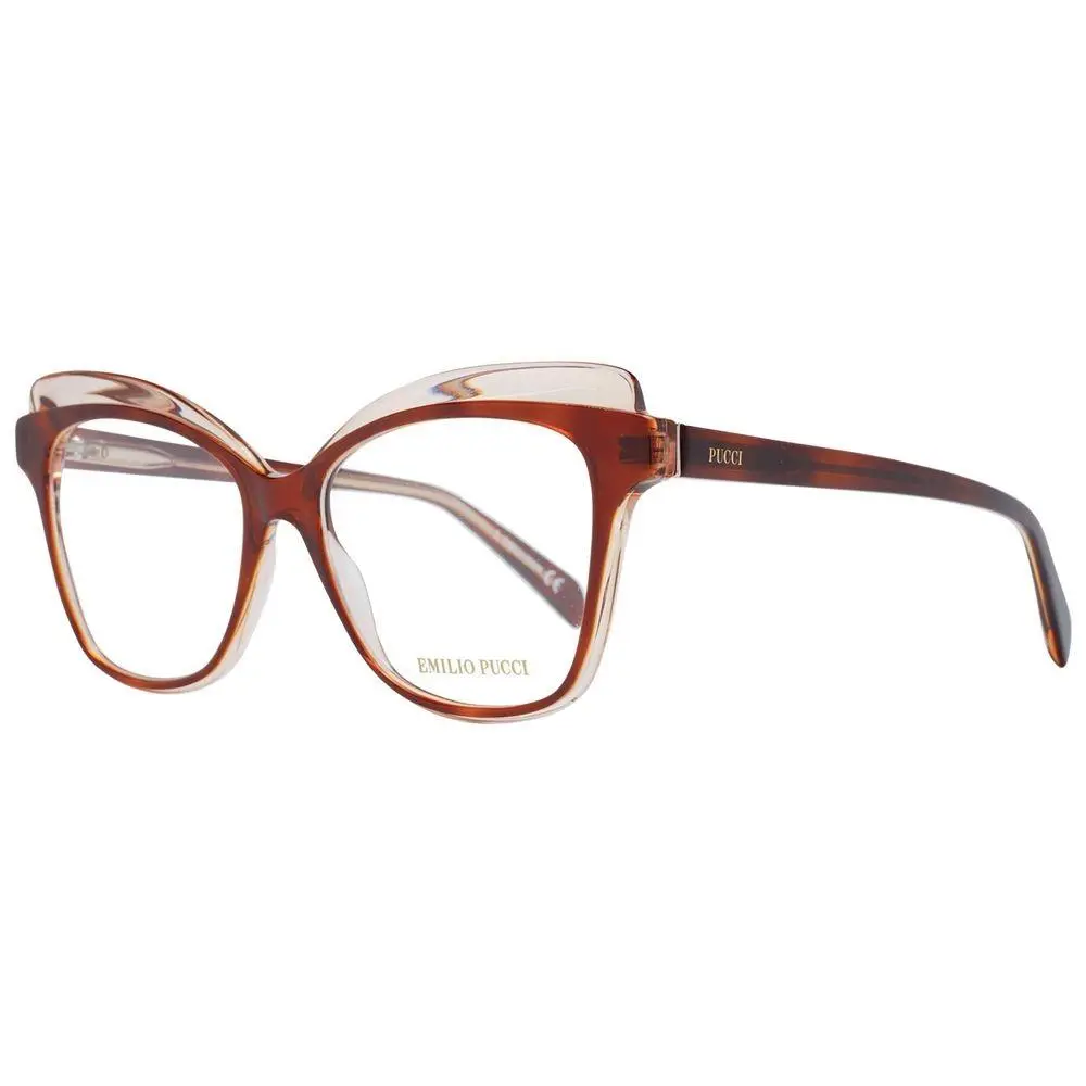 Emilio Pucci Brown Plastic Glasses Frames - PU-1049633