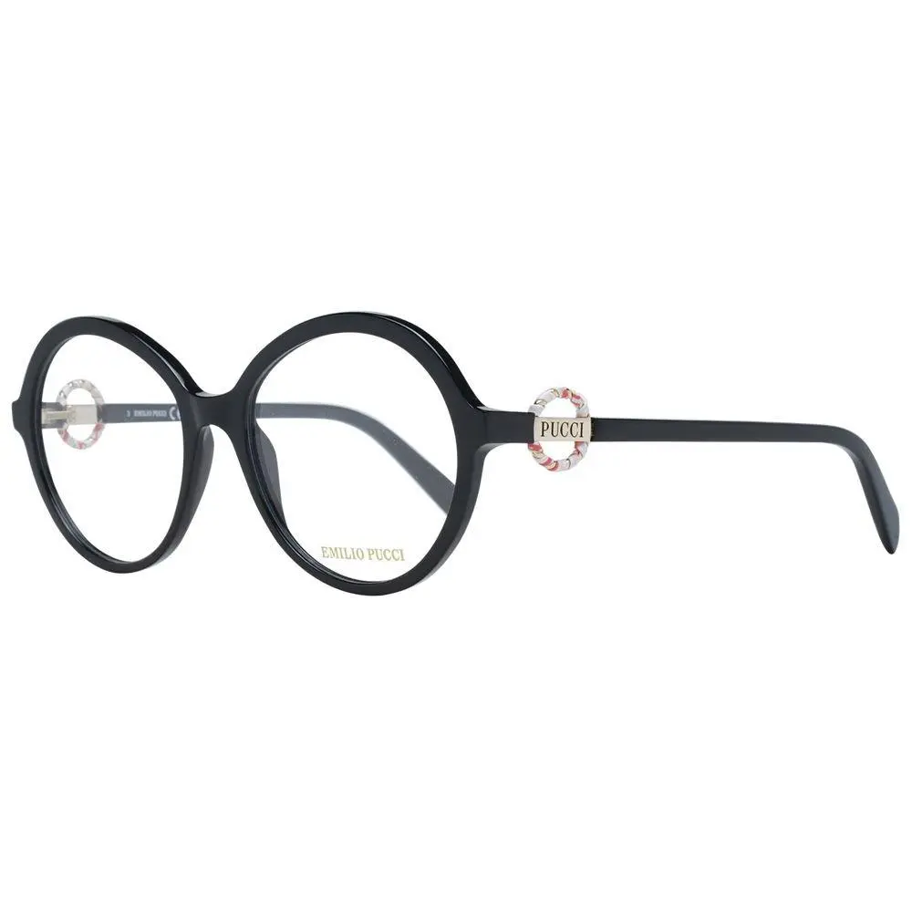Black Plastic Glasses Frames - PU-1049221 by Emilio Pucci