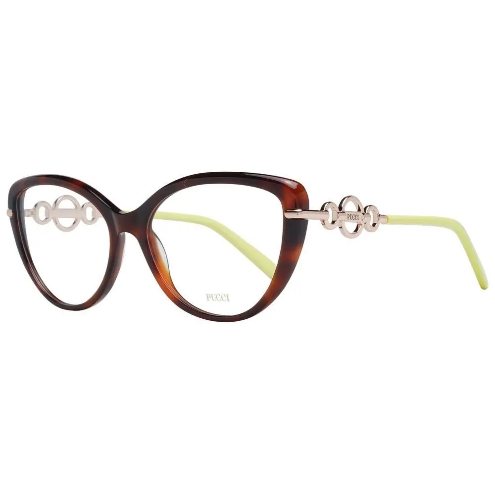 Brown Plastic Glasses Frames - PU-1049600 by Emilio Pucci