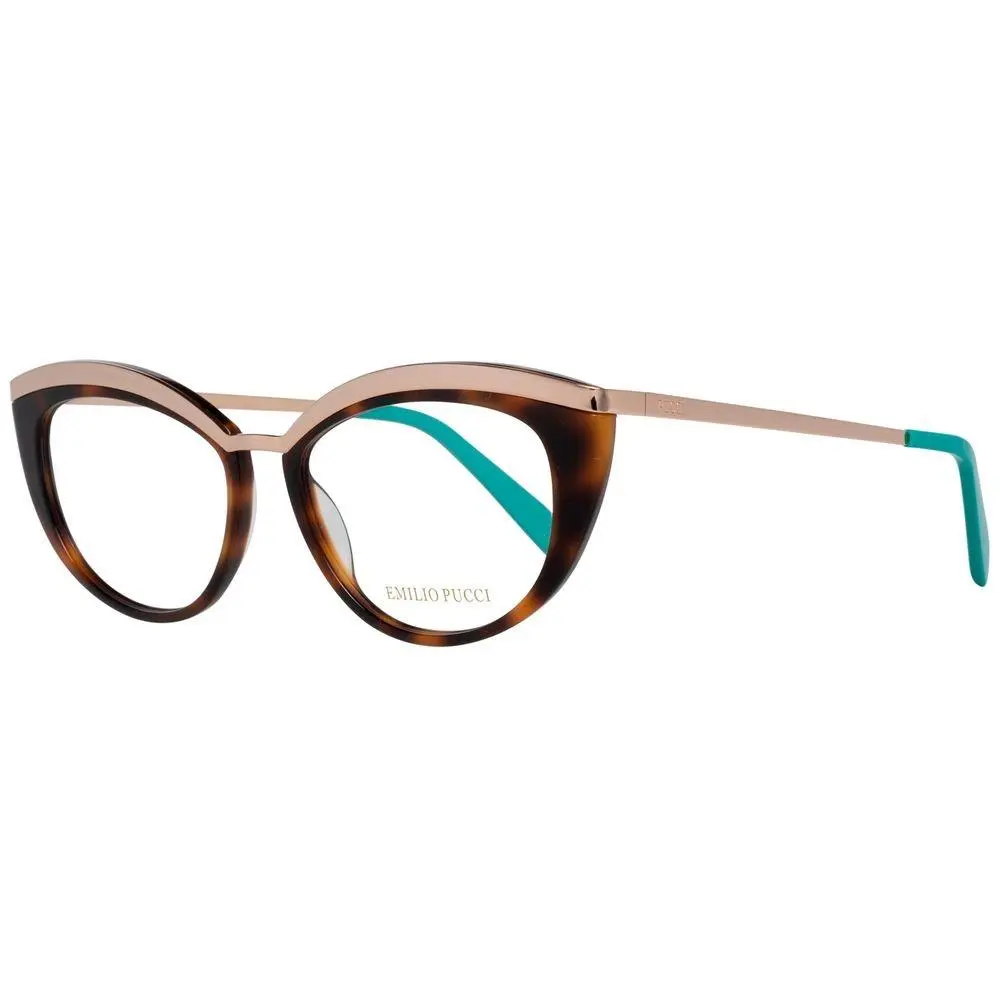 Emilio Pucci Brown Metal Glasses Frames