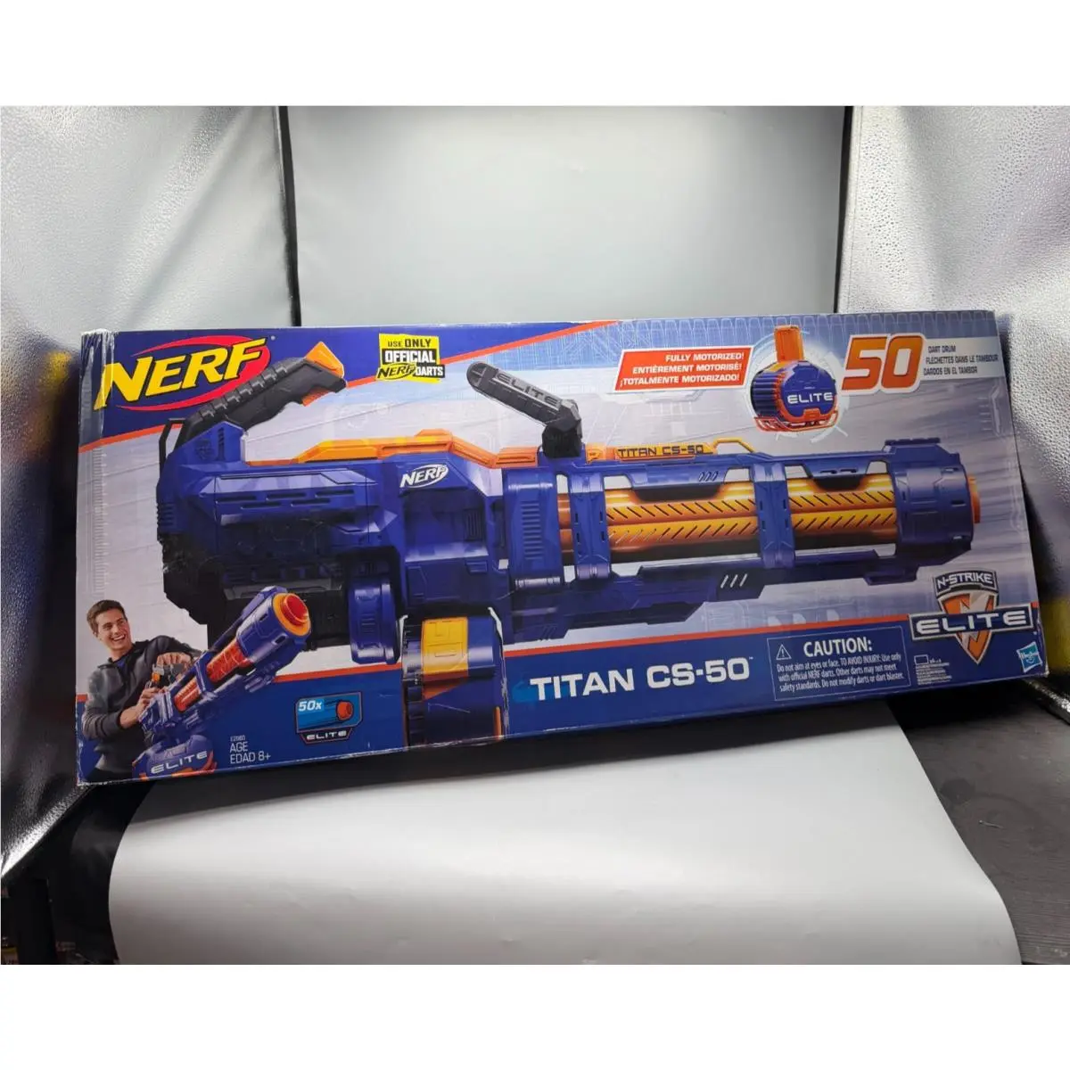 Nerf E2865 Elite Titan CS-50 50-Dart Toy Blaster Fully Motorized