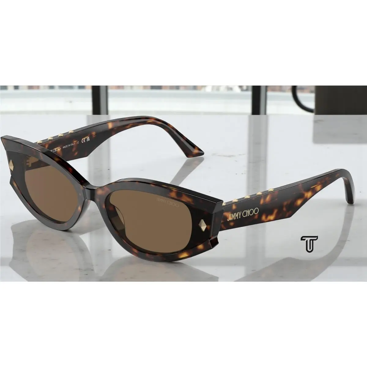 Jimmy Choo JC5015U 500273 Havana Dark Brown 62 mm Women`s Sunglasses