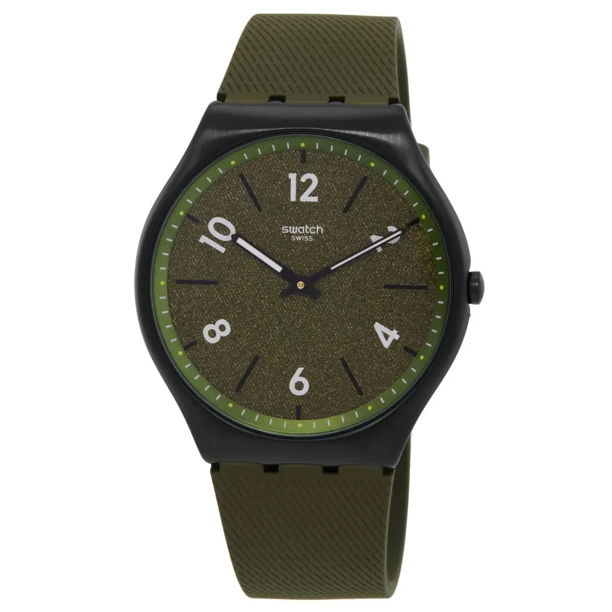 Hint Of Pine Quartz Green Dial Unisex Watch SS07B115 by Swatch