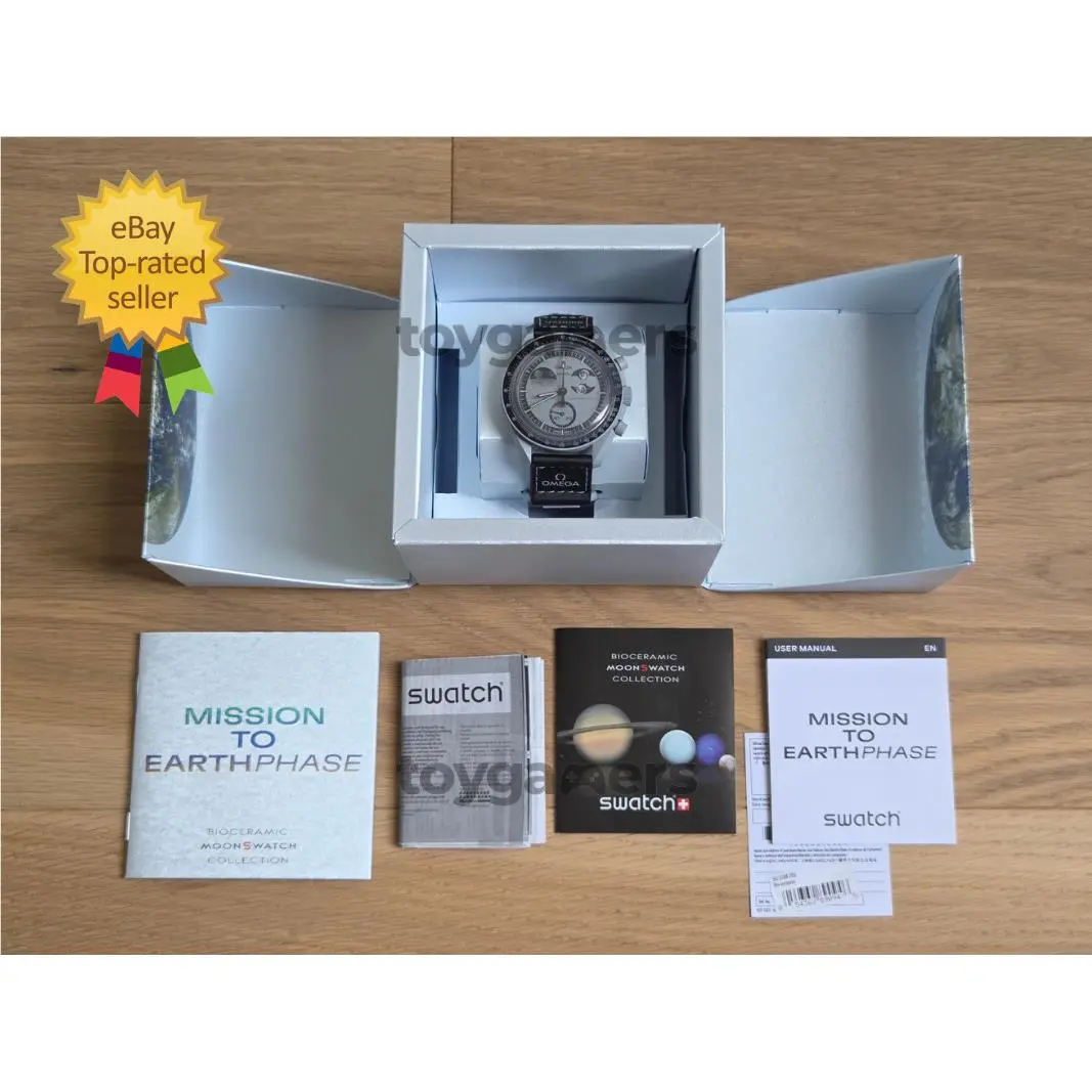 Swatch X Omega Moonswatch Mission to Earthphase Black Gray S033M700