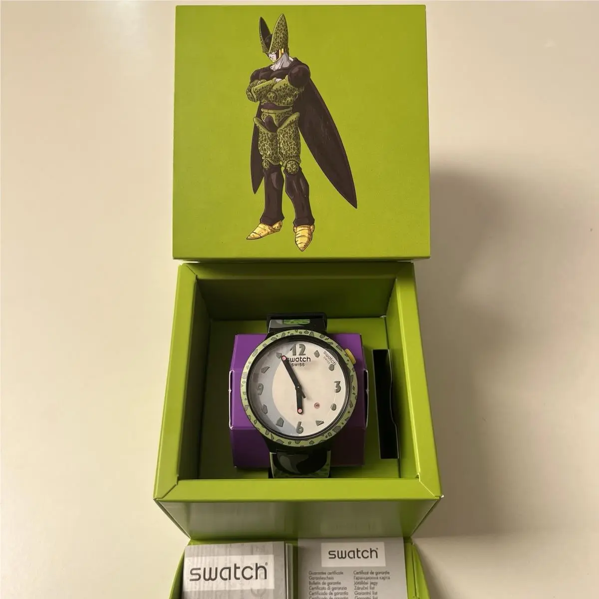 Cell X Swatch Limited Edition Dragon Ball Z Wristwatch SB01Z401