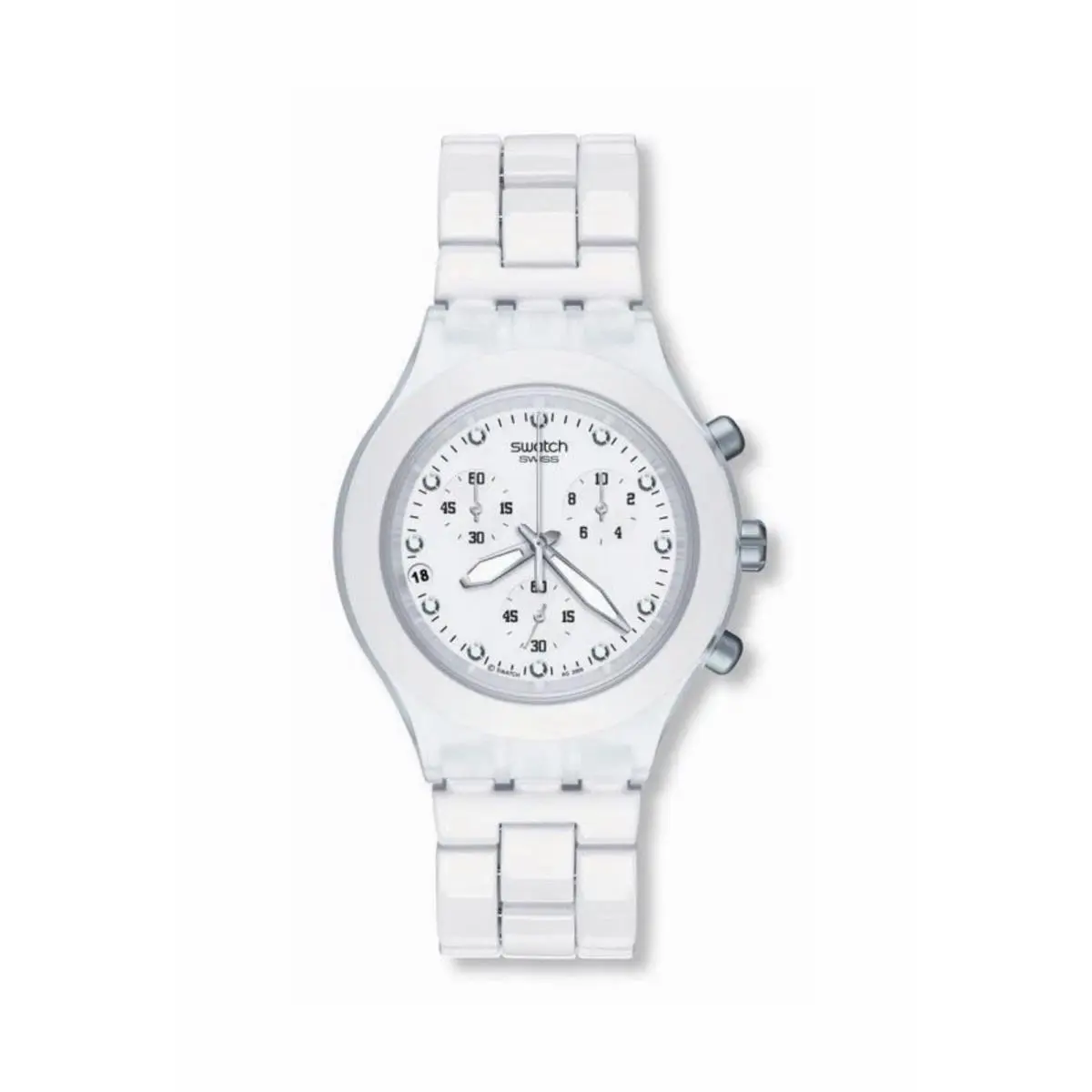 Watch Full Blooded White SVCK4045ag 2010 Diaphane Chrono 43mm Swiss by Swatch