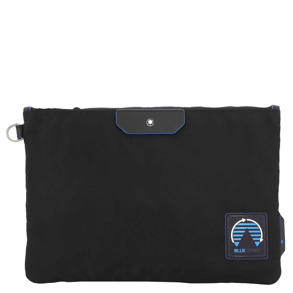 Montblanc Black Blue Nylon Spirit Medium Pouch 128734