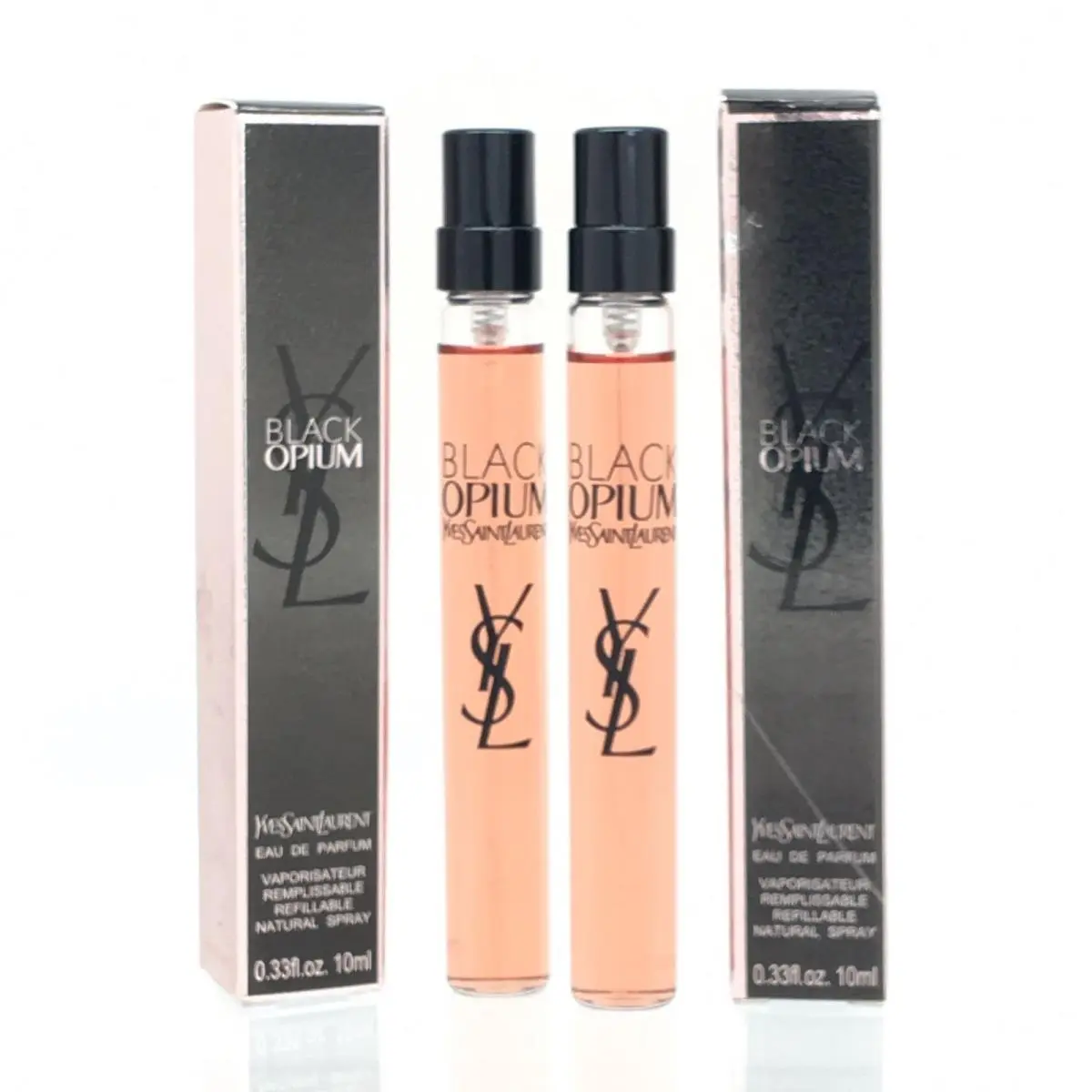 Yves Saint Laurent Black Opium Eau De Parfum 0.33oz / 10ML Travel Spray Set Of