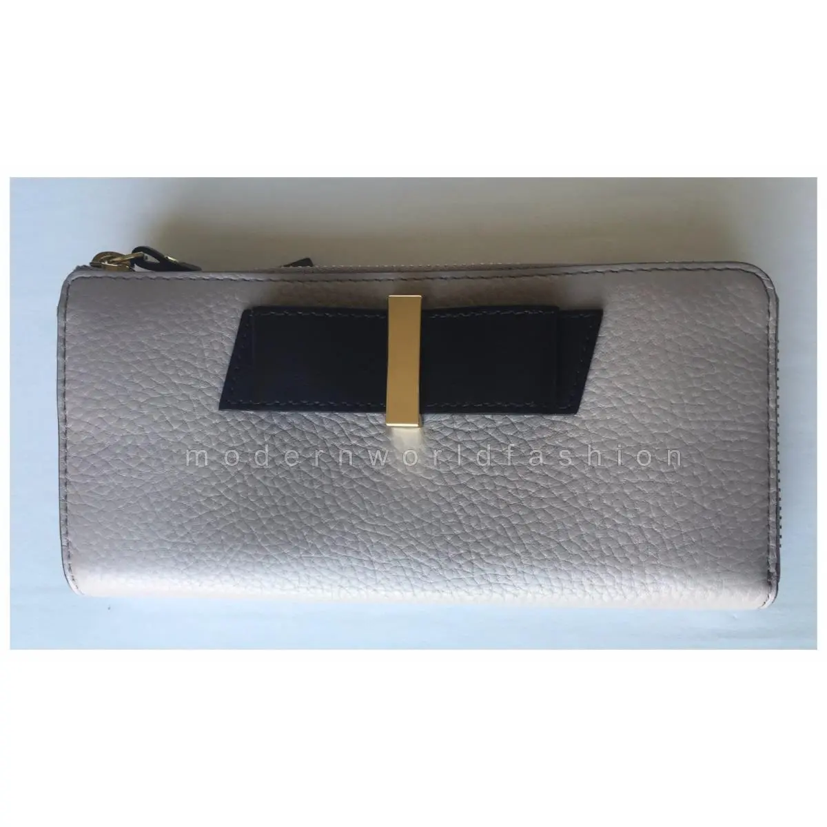 Nisha Parchment Drive Wallet WLRU2542 in Cream/black Mousfro/black Mousfro/Black by Kate Spade