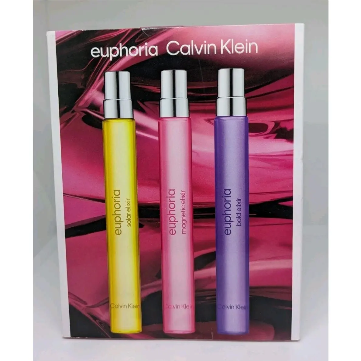 Calvin Klein Euphoria Elixir Trio -magnetic Solar Bold Elixirs -10ml Ea Spray