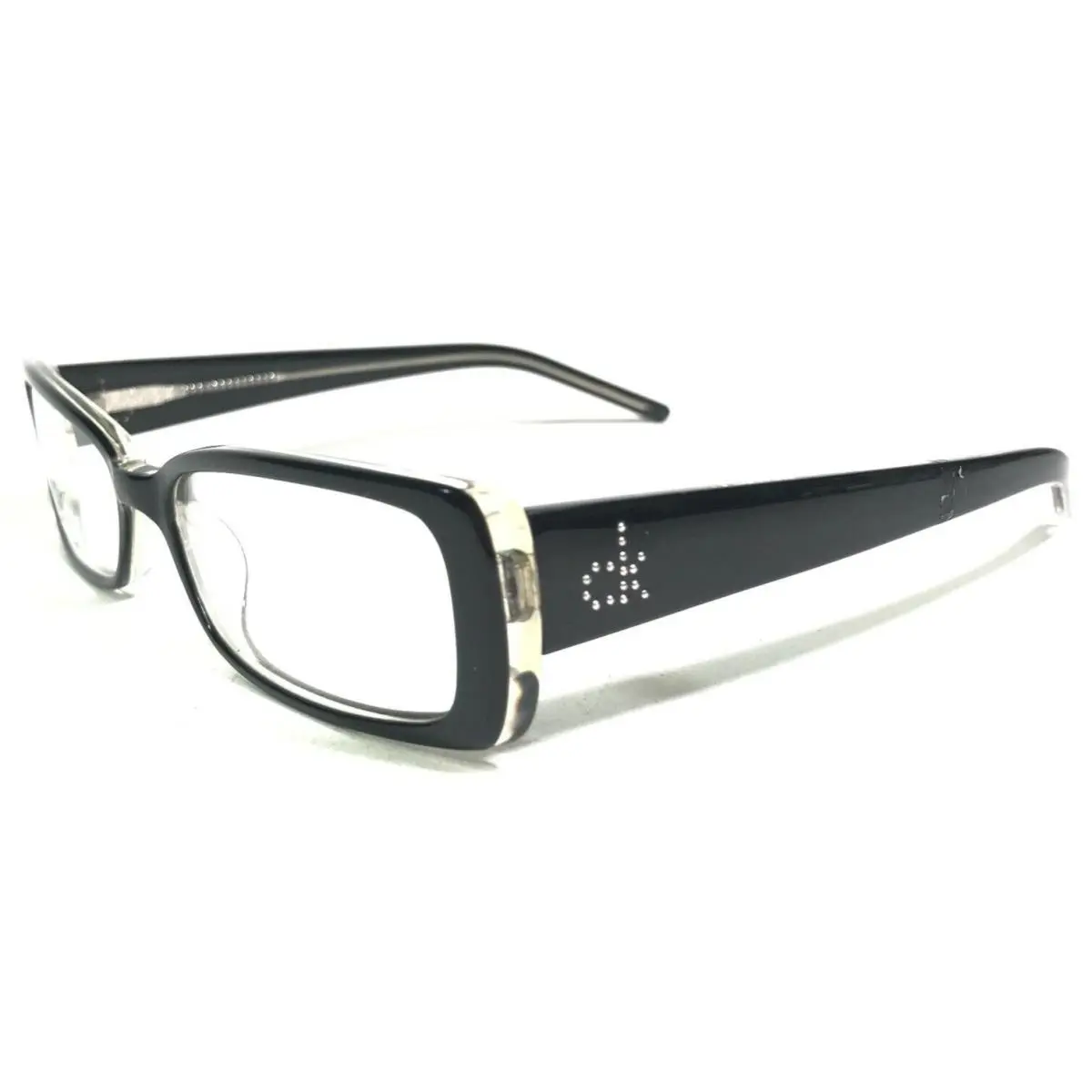 Calvin Klein Eyeglasses Frames 5523 003 Black Clear Crystals Logo 50-17-135