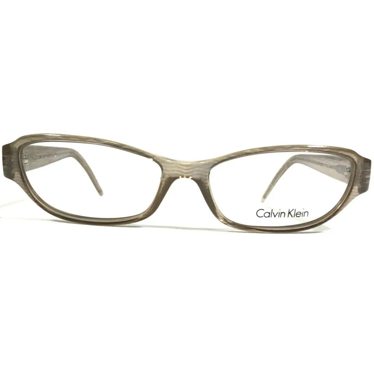 Calvin Klein 667 039 Eyeglasses Frames Brown Clear Rectangular Italy 53-15-130