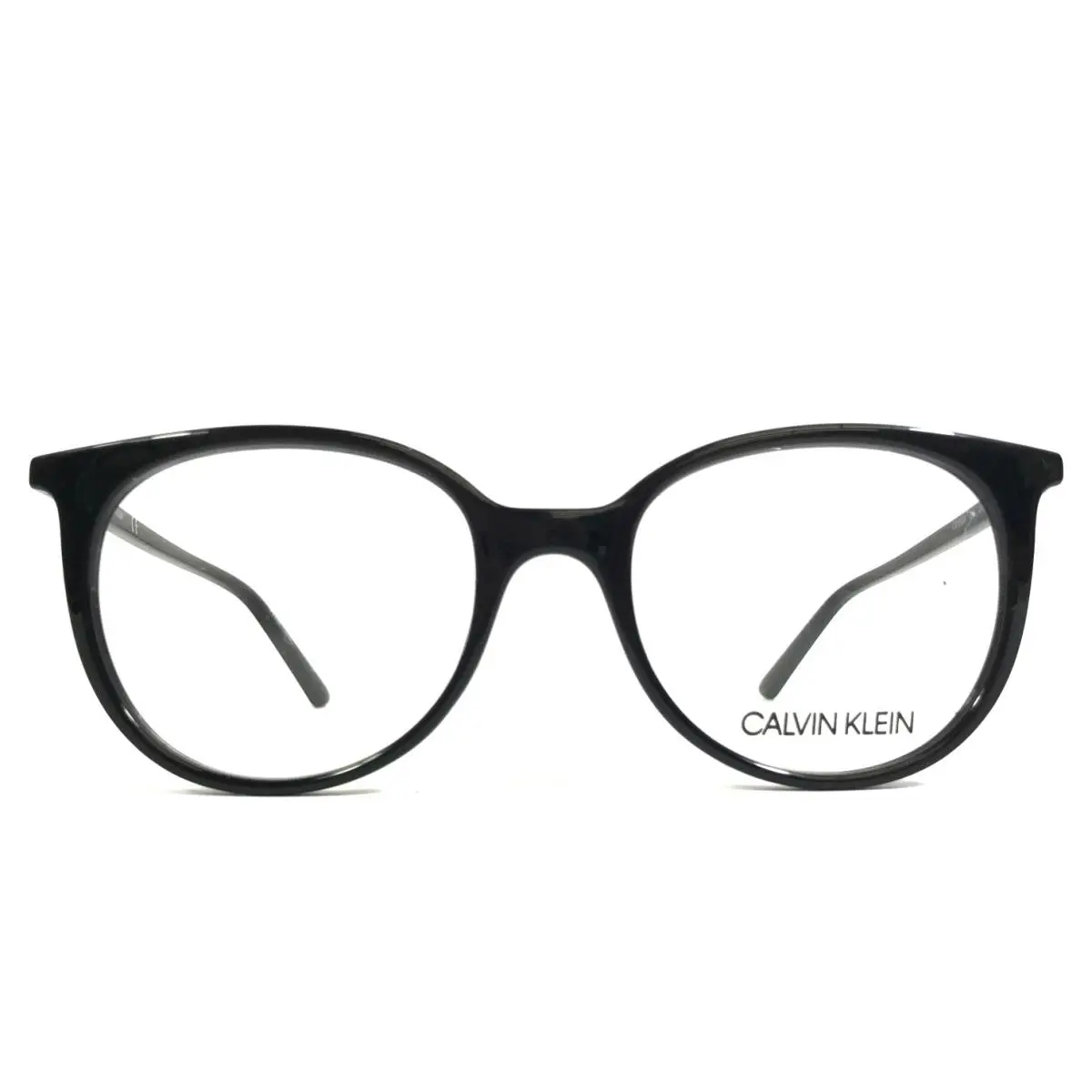 Calvin Klein Eyeglasses Frames CK19508 001 Shiny Black Round Full Rim 49-18-135