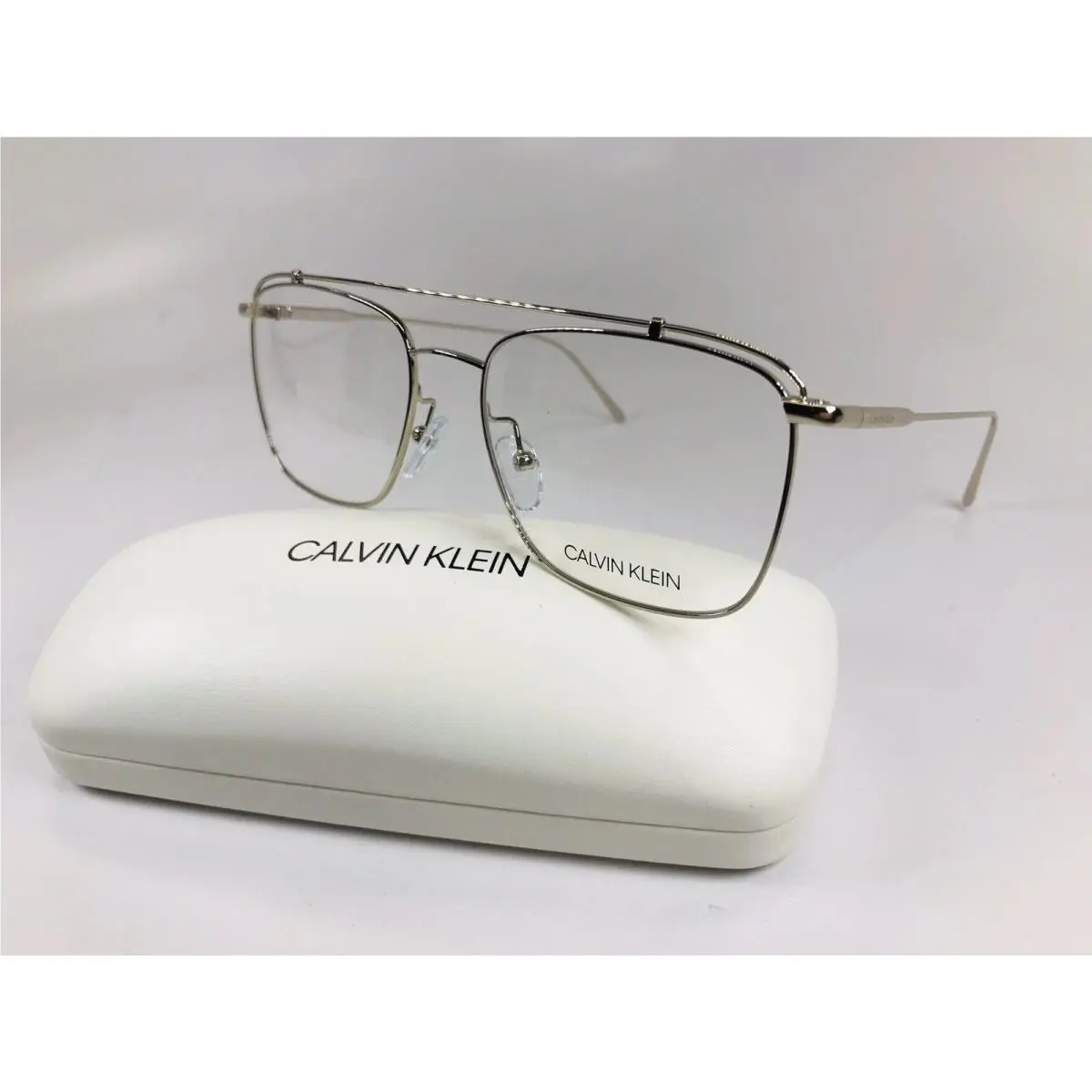 Calvin Klein CK5461 046 Silver Eyeglasses 55mm with Case