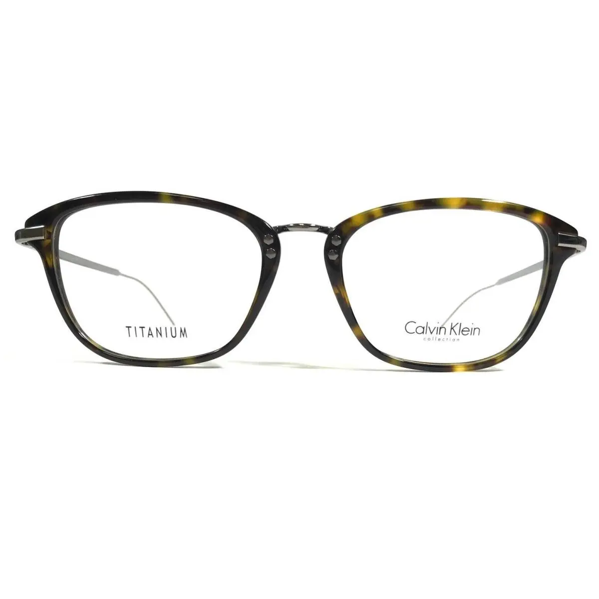 Calvin Klein CK7102 214 Eyeglasses Frames Brown Tortoise Silver Square 52-18-140