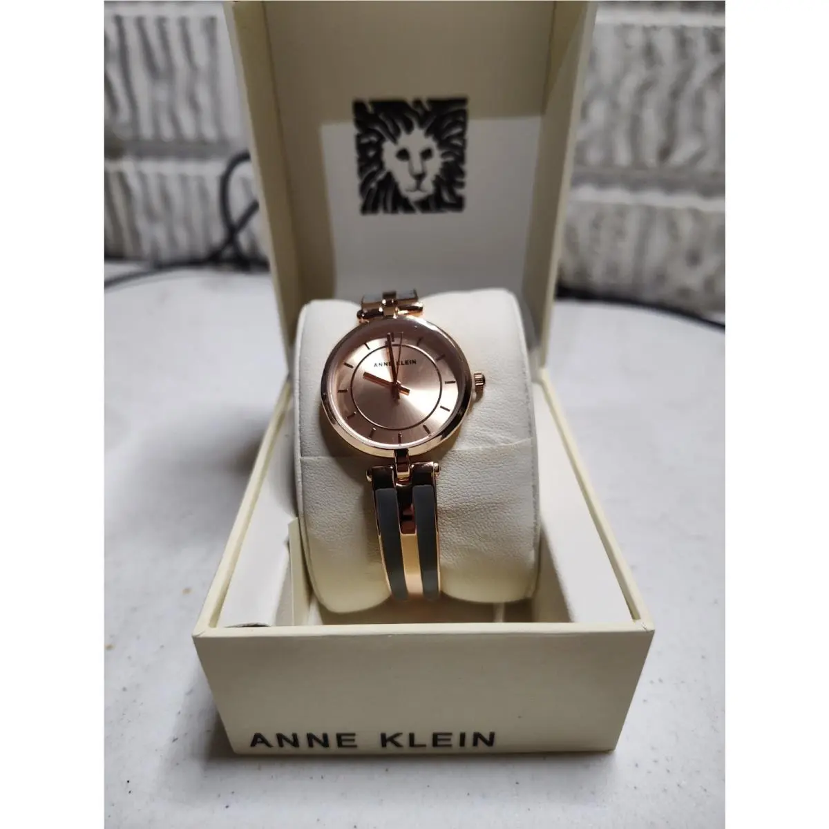 Anne Klein Women Watch Rose Gold Tone Dial Link Wristwatch AK/4172