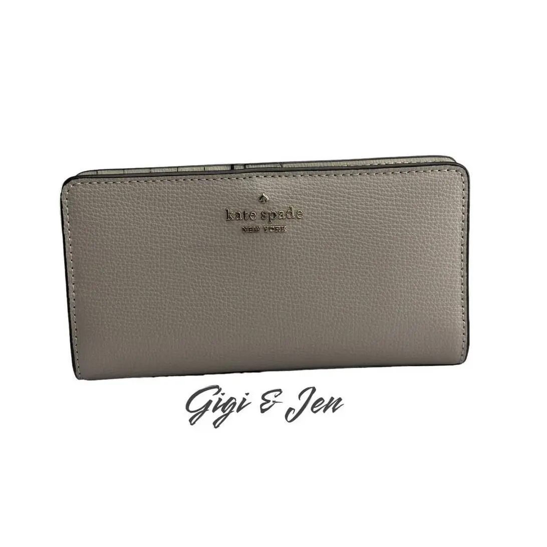 Darcy Large Slim Bifold Wallet in Warm Taupe by Kate Spade