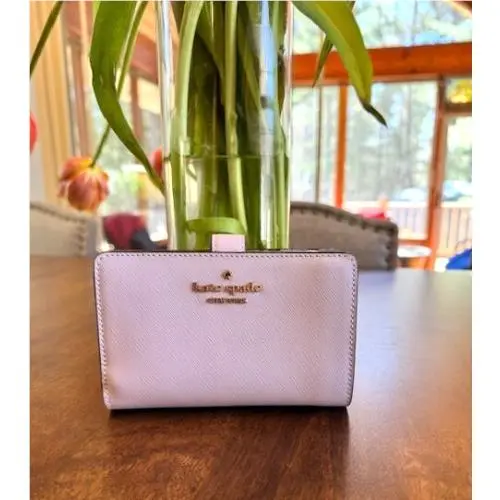 Kate Spade Madison Interior Printed Medium Compact Bifold Wallet - Pale Amethyst