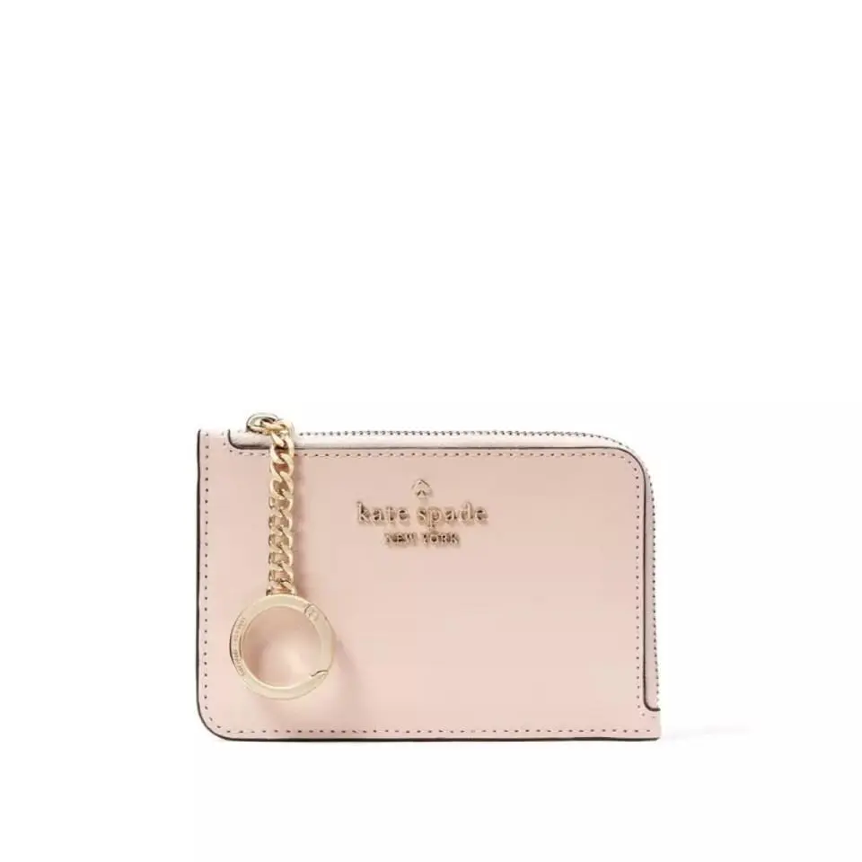 Madison Medium L-zip Card Holder Wallet Conch Pink KG613 by Kate Spade