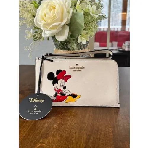 Kate Spade New York X Disney Minnie Medium L-zip Wristlet KG659