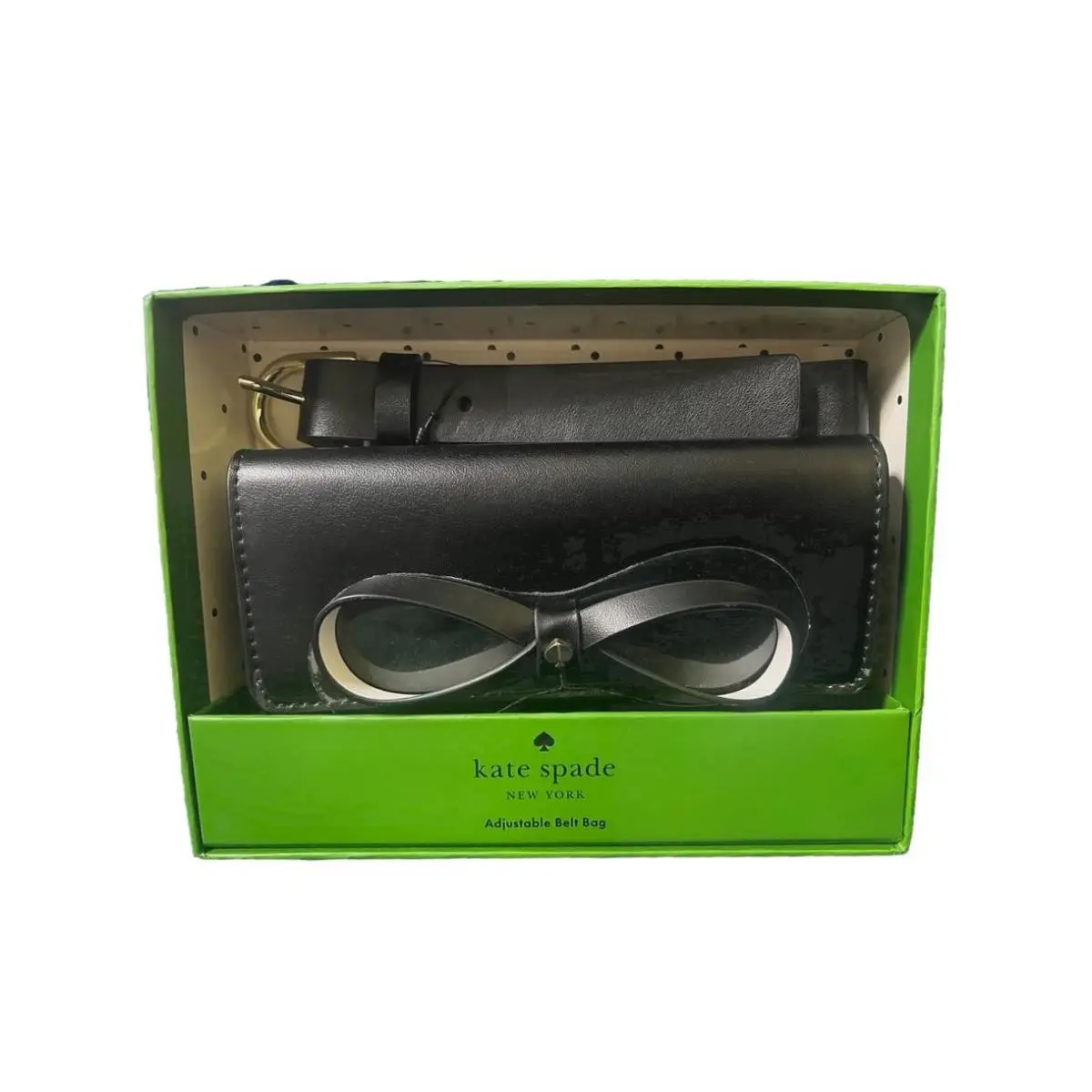 Kate Spade New York Adjustable Bow Belt Bag Black S/m