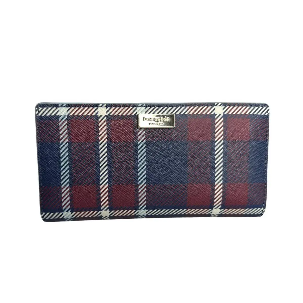 York Laurel Way Travel Plaid Stacy Wallet by Kate Spade
