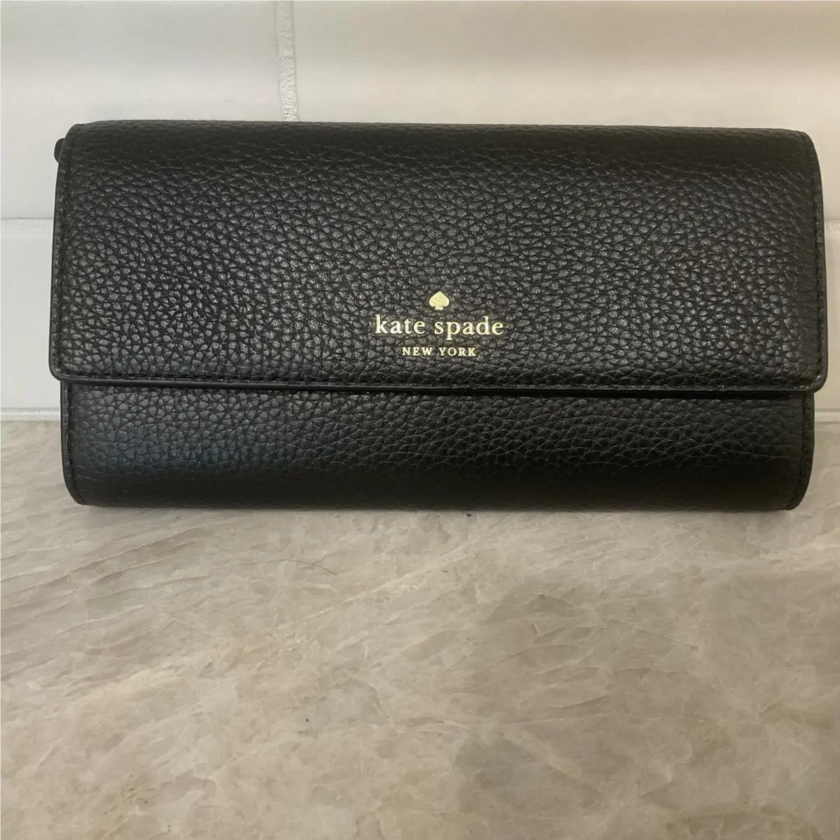 Kate Spade Wallet Southport Avenue Pebbled Leather Black