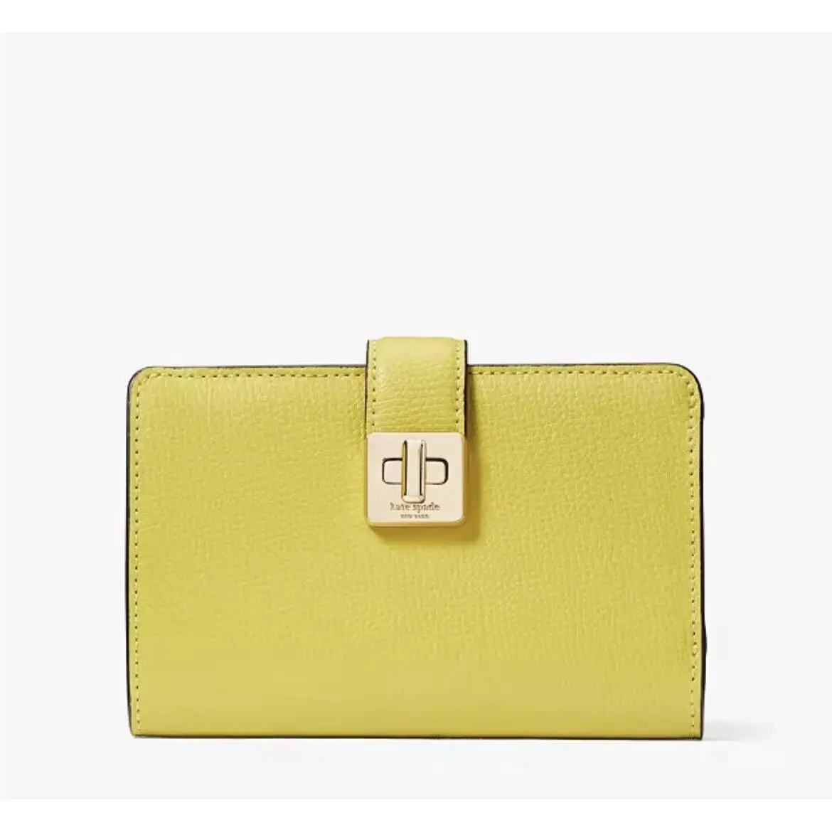 Kate Spade Phoebe Medium Compartment Wallet Leather In Lime Slice