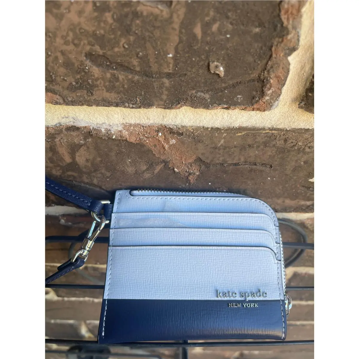 NWT$110 Kate Spade Devin Pale Sapharine Coin Card Case Wristlet Wallet Multi Blu