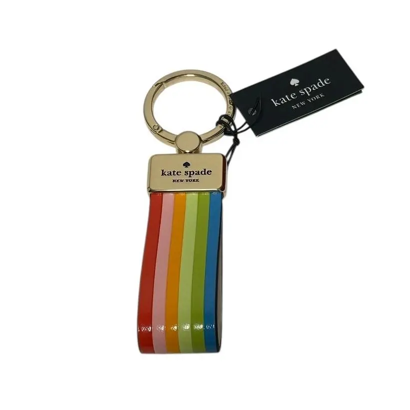 Rainbow Multicolor Bag Charm Keycha by Kate Spade
