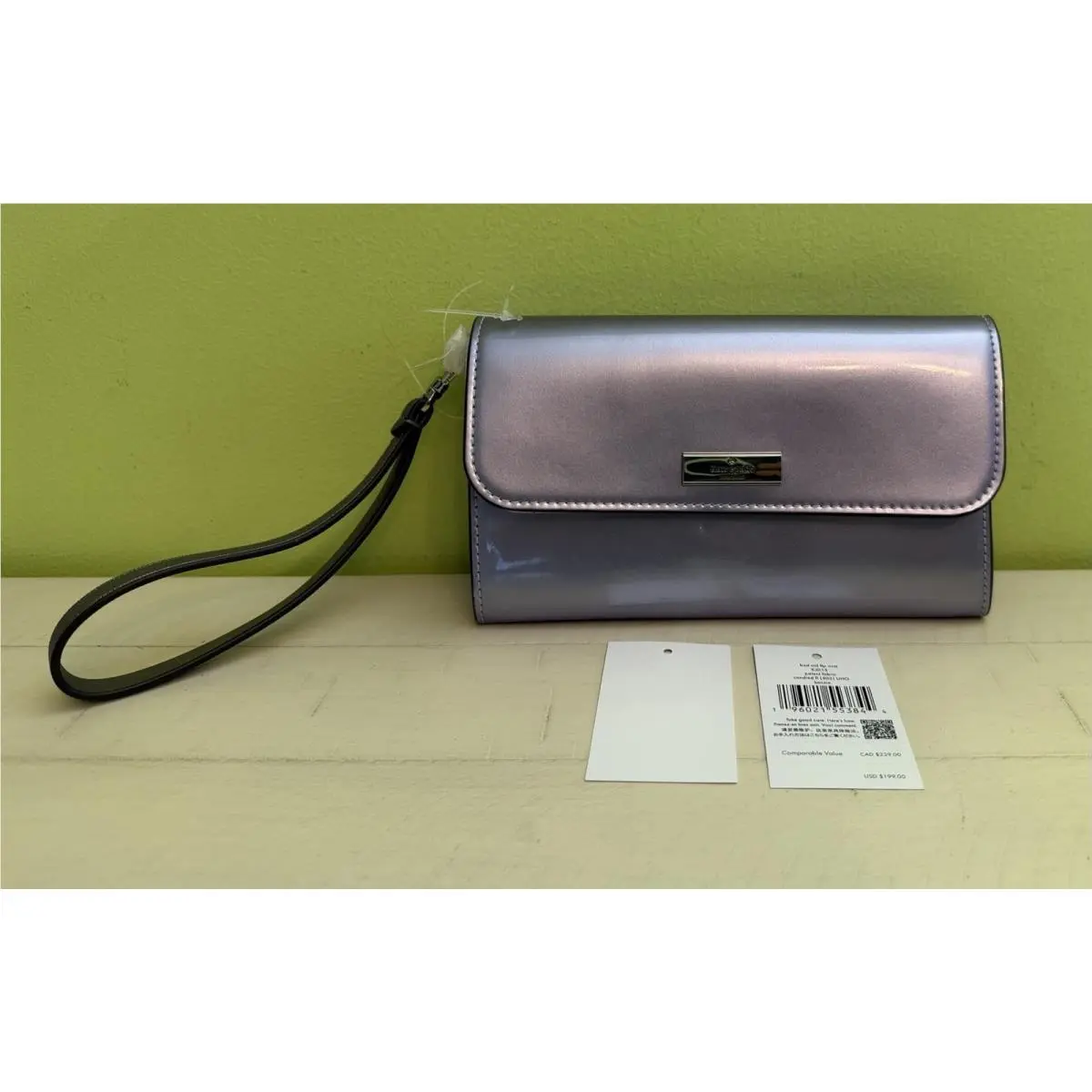 Kate Spade KJ015 Kenzie Medium Flap Wristlet Wallet Candied Flower Blue