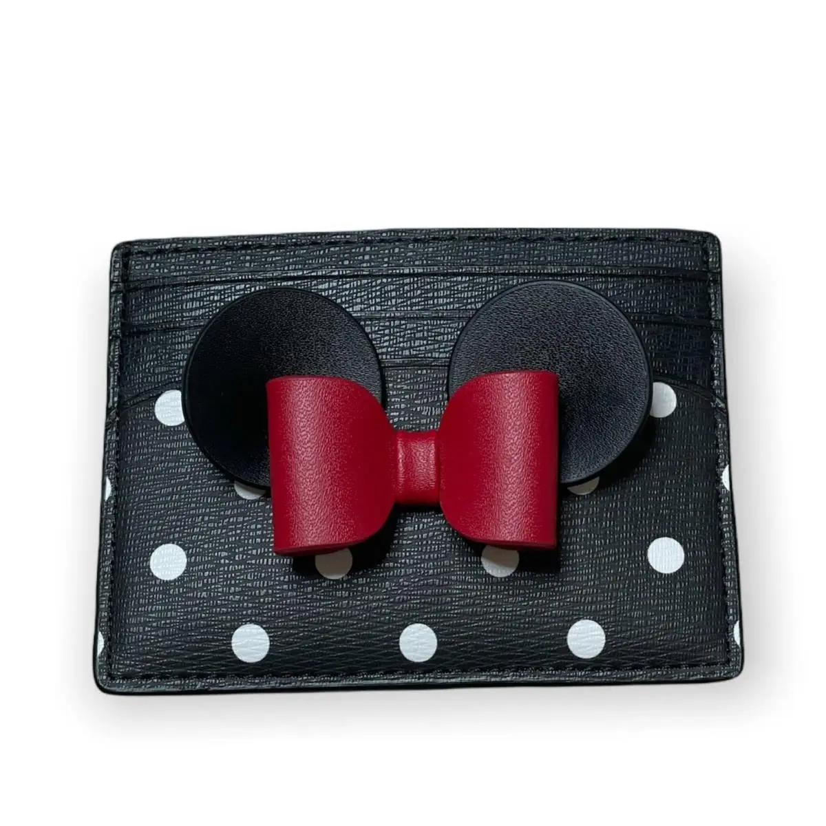 Kate Spade Disney Minnie Mouse Card Holder Card Wallet Black White Red