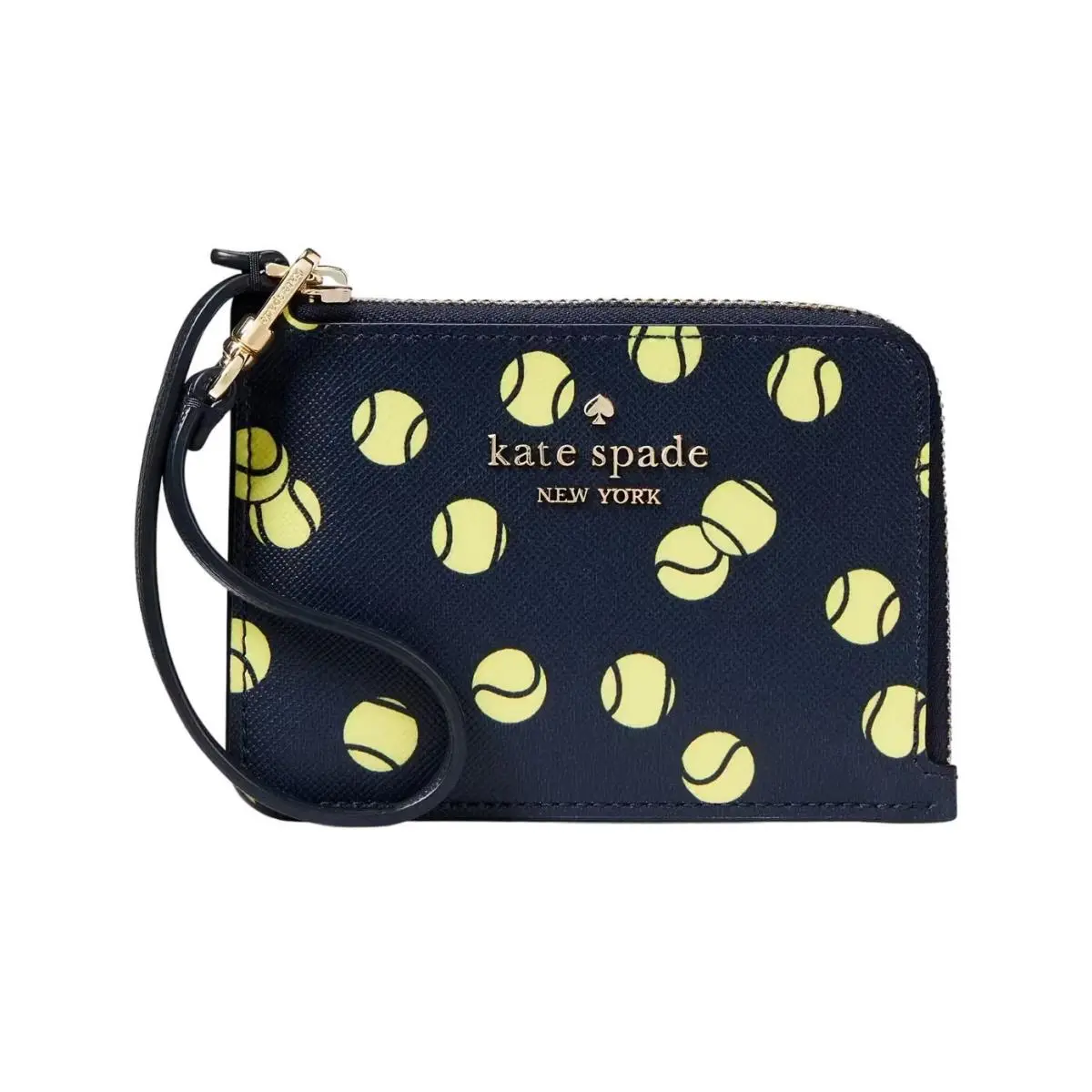 Kate Spade Tennis Printed Small Card Holder Wristlet in Blazer Blue Multi