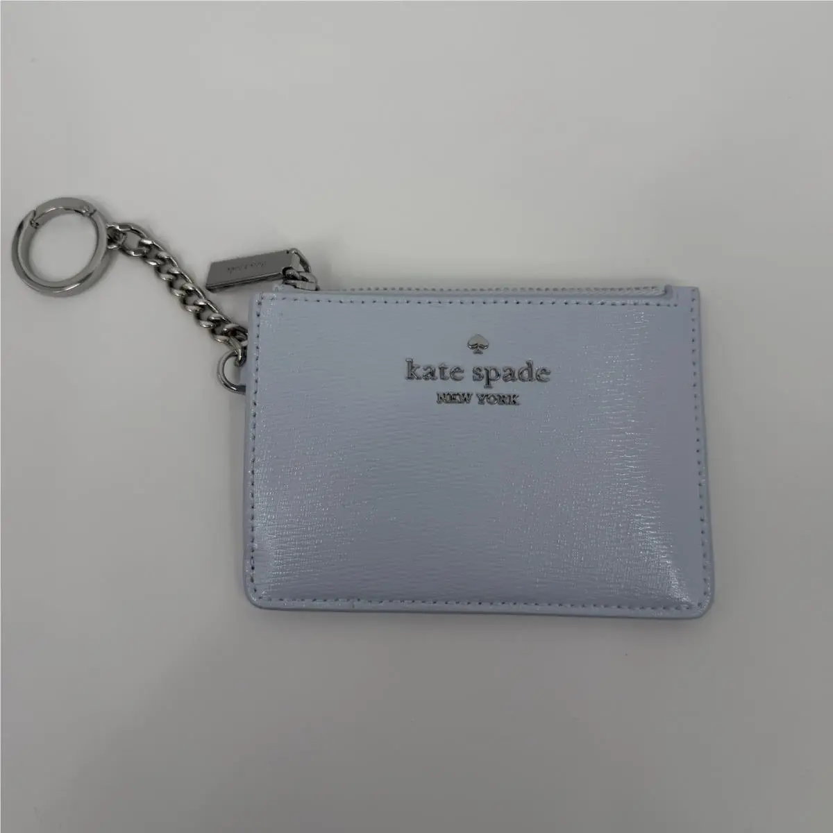 Kate Spade New York Keychain Wallet New Pale Sapphire Photo ID Window Light Blue