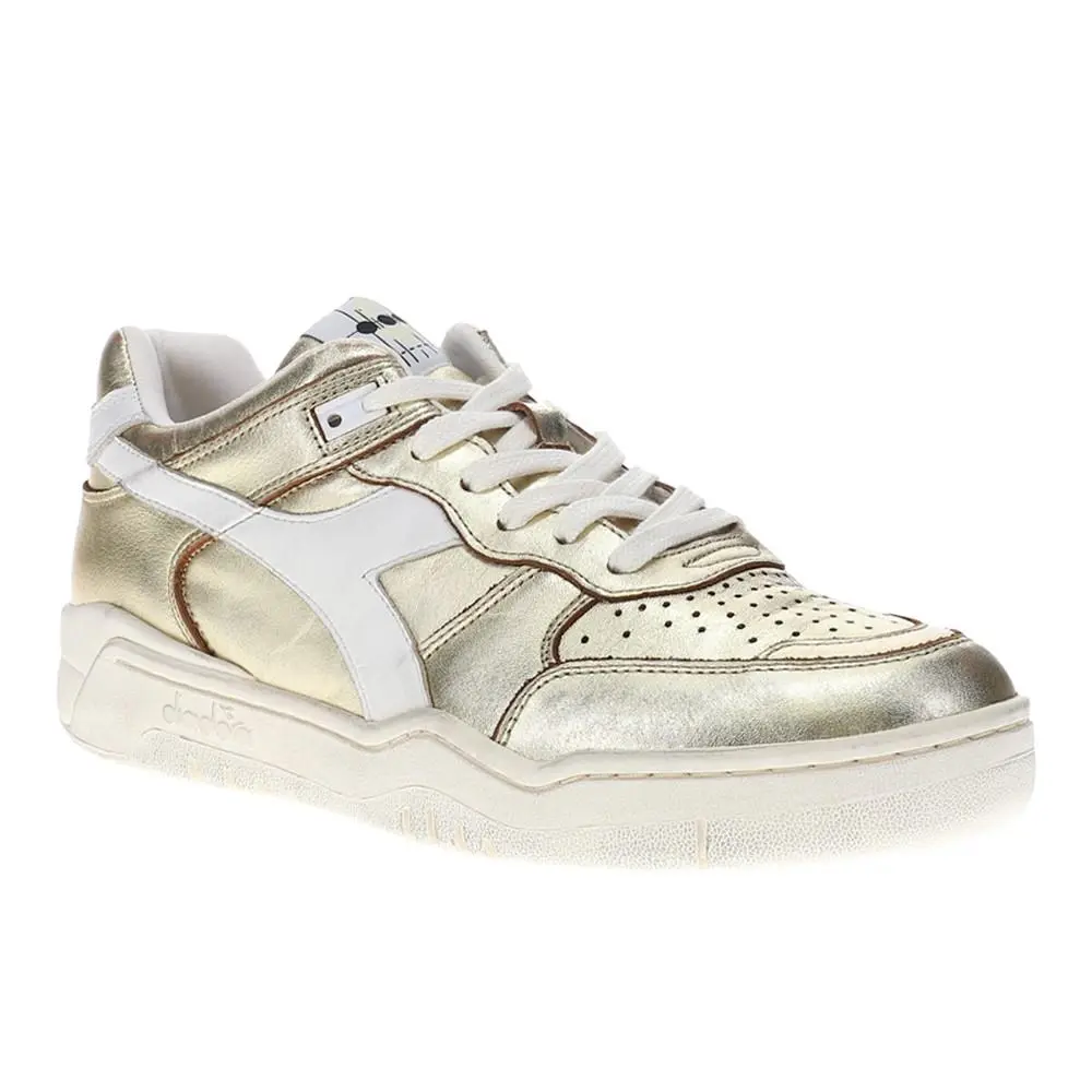 Diadora shoes - diadora B.560 Metal Metallic Lace Up - 181320-20009 - Gold, White 5