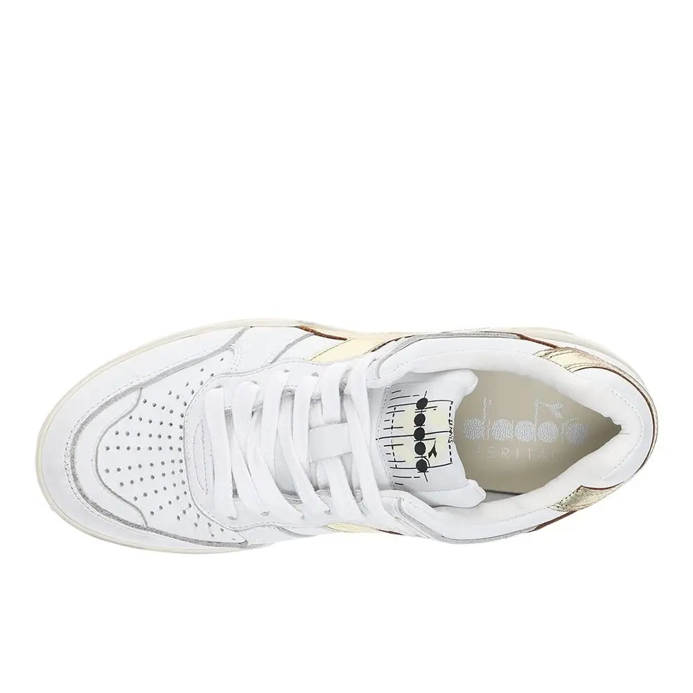 Diadora shoes - diadora B.560 Laminated Metallic Lace Up - 181321-20006 - White 2