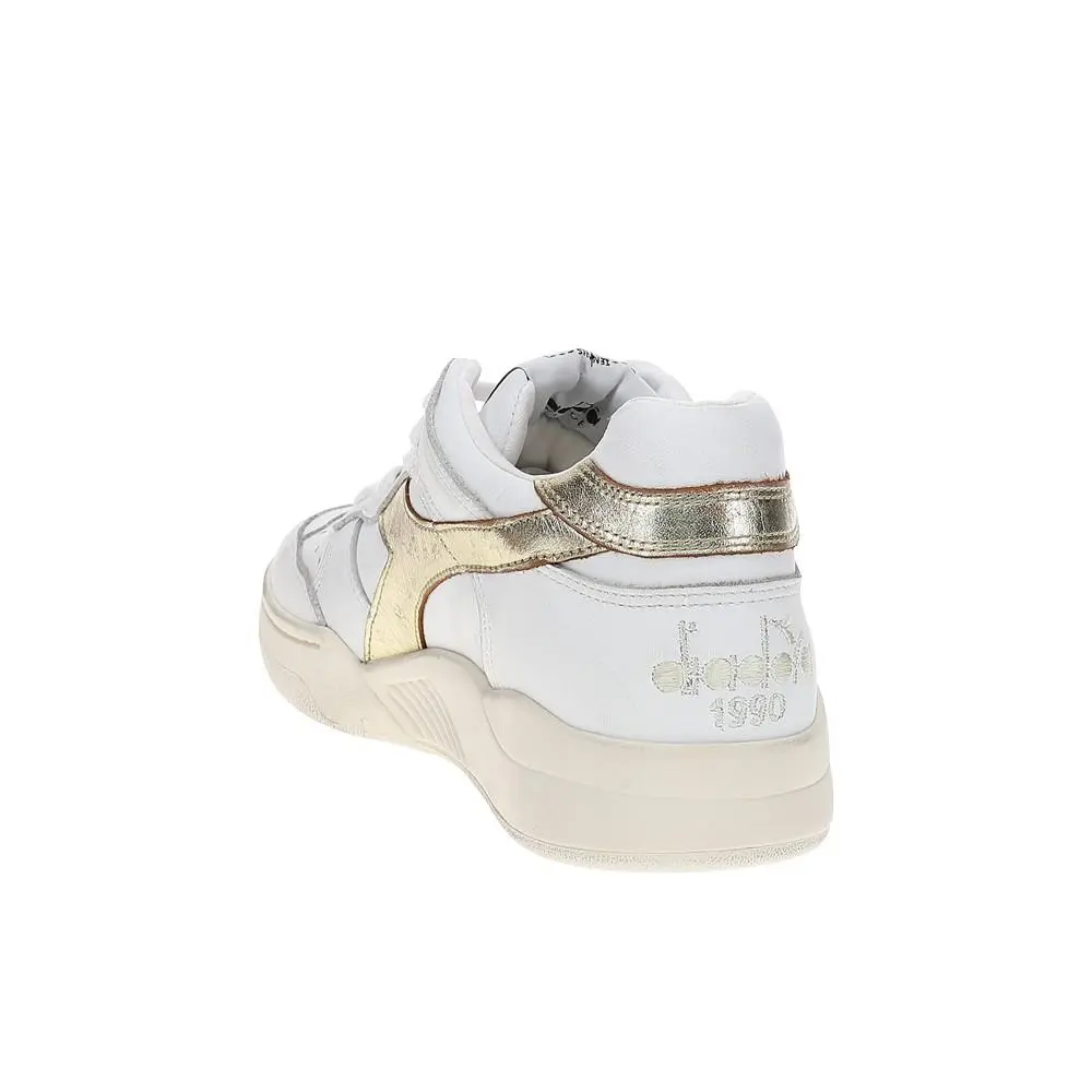 Diadora shoes - diadora B.560 Laminated Metallic Lace Up - 181321-20006 - White 4