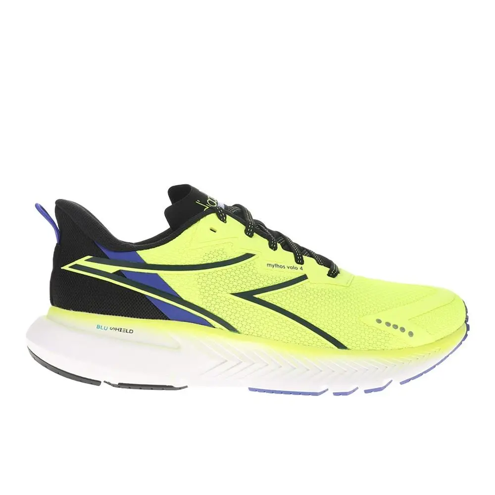 Diadora Mythos Blushield Volo 4 Running Mens Yellow Sneakers Athletic Shoes 180