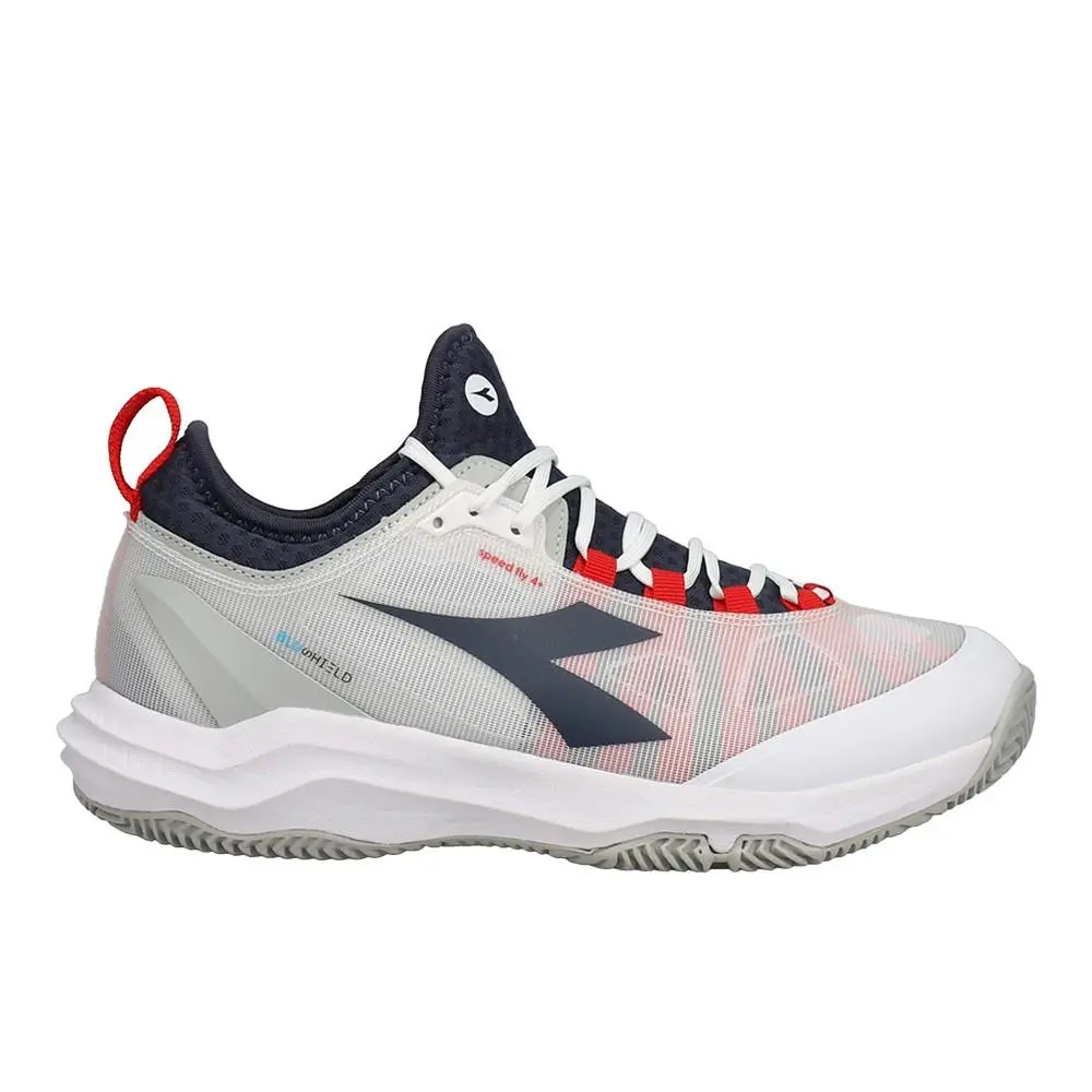 Diadora Speed Blushield Fly 4 Plus Clay Tennis Mens Grey Sneakers Athletic Shoe