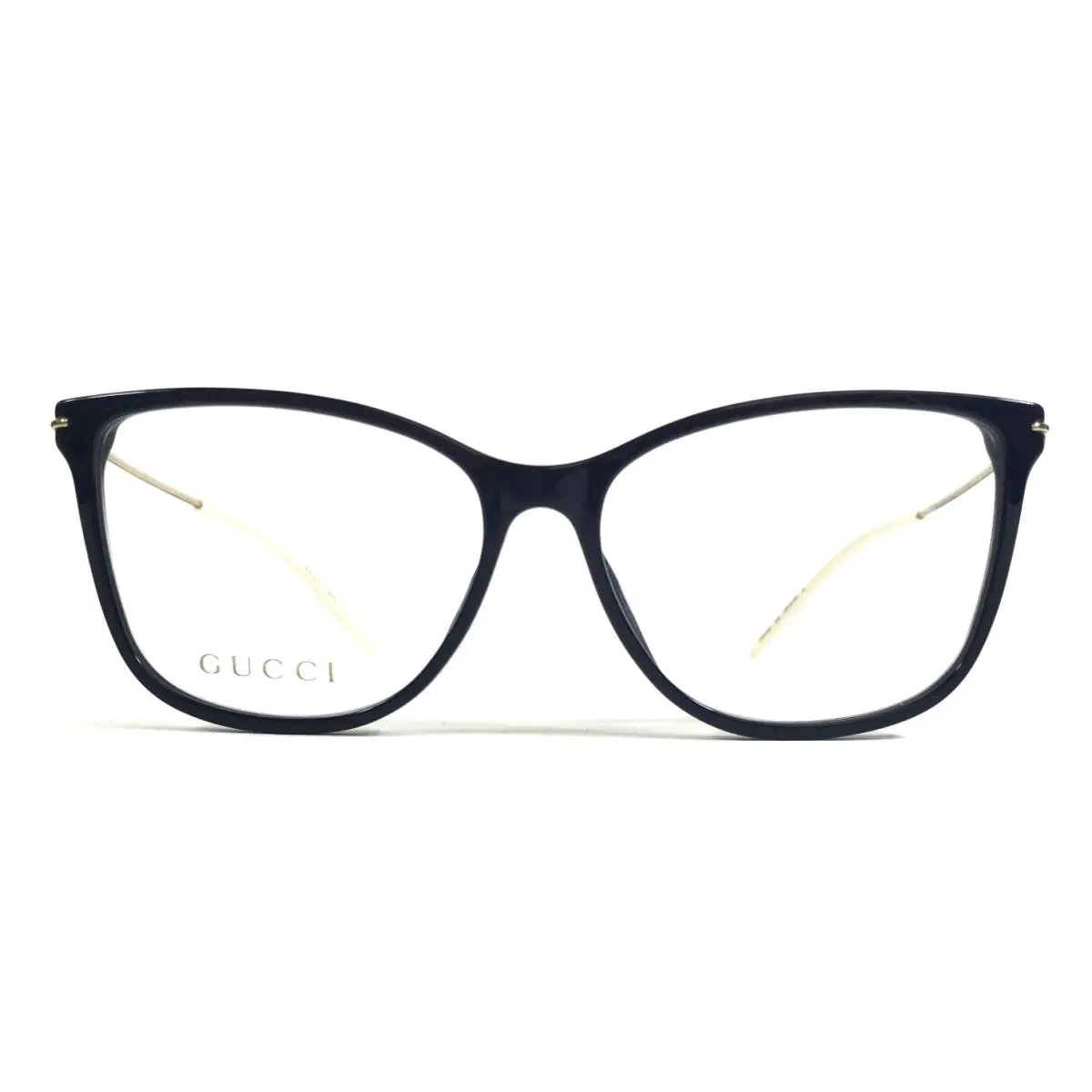 Gucci Eyeglasses Frames GG1272O 003 Navy Blue Gold Cat Eye Full Rim 53-14-145
