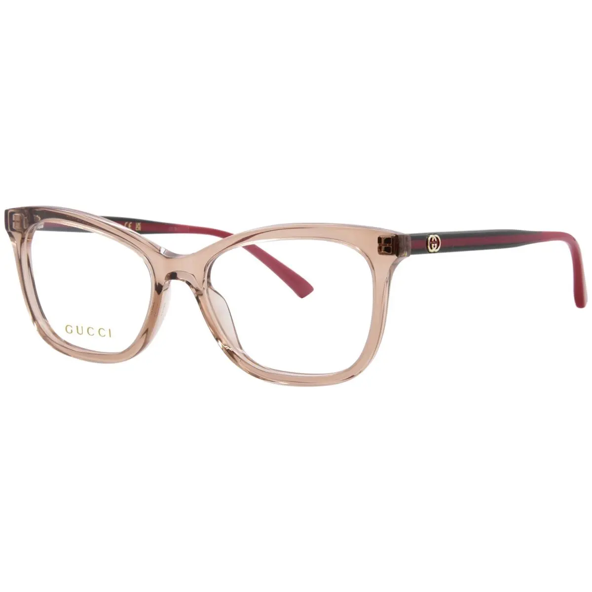 GG2117O 003 Eyeglasses Women`s Brown/green/red/gold Full Rim 54mm by Gucci