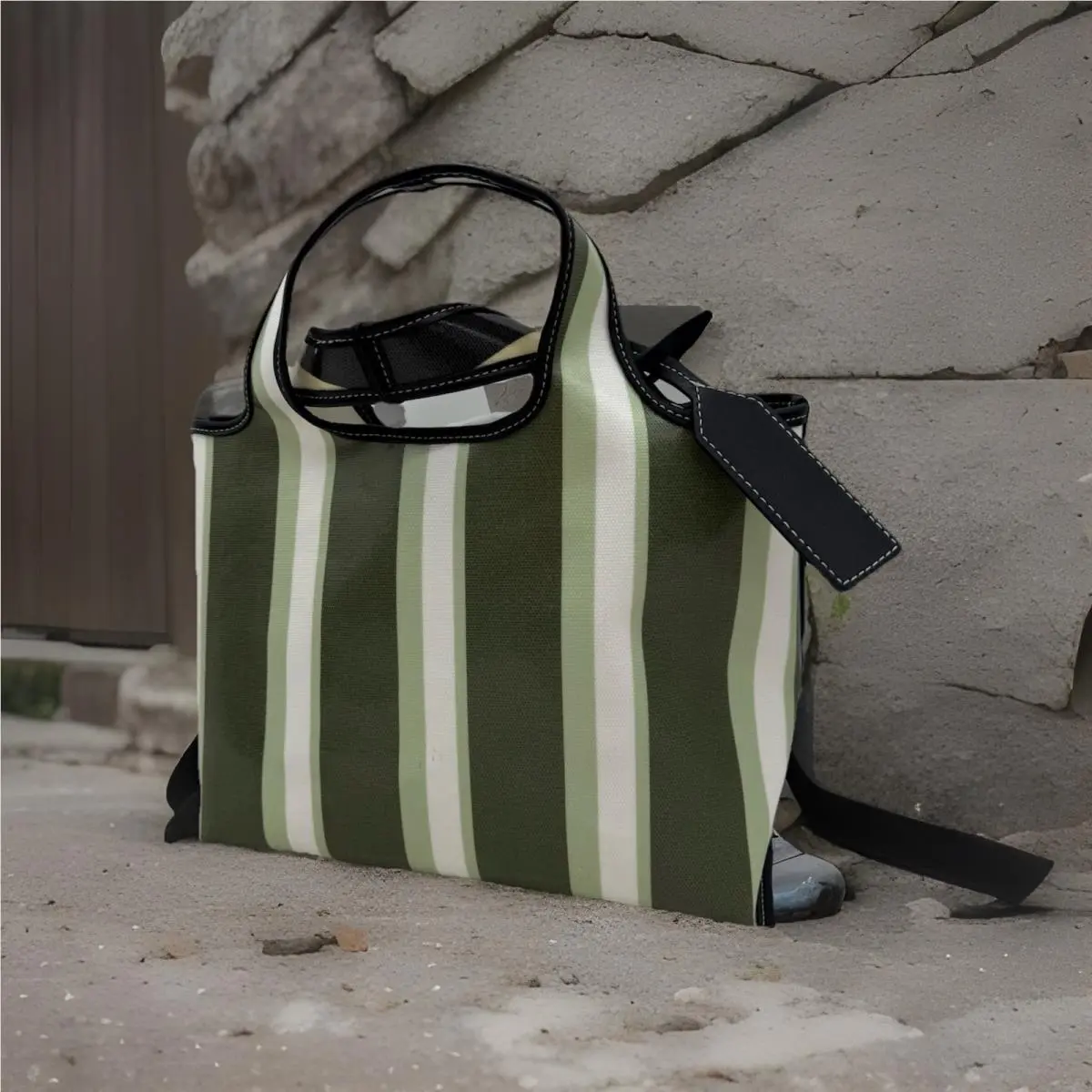 3.1  Dual Stripe Mini Market Top Handles Tote-thyme Multi by Phillip Lim