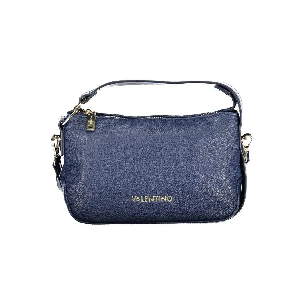 Valentino Blue Polyurethane Women`s Bag with Adjustable Strap and Pocket