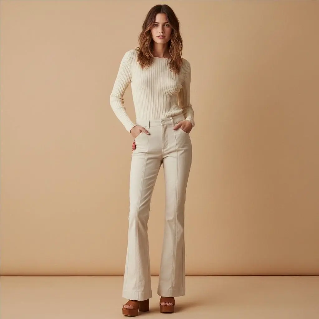 Rag Bone Simone Flare Leg Pants Women`s Size 00 Stone Beige