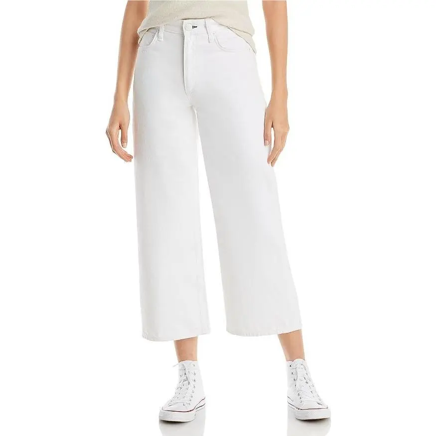 Rag Bone High Rise Ankle Wide Leg In Pearly White Size: 25 by Rag & Bone