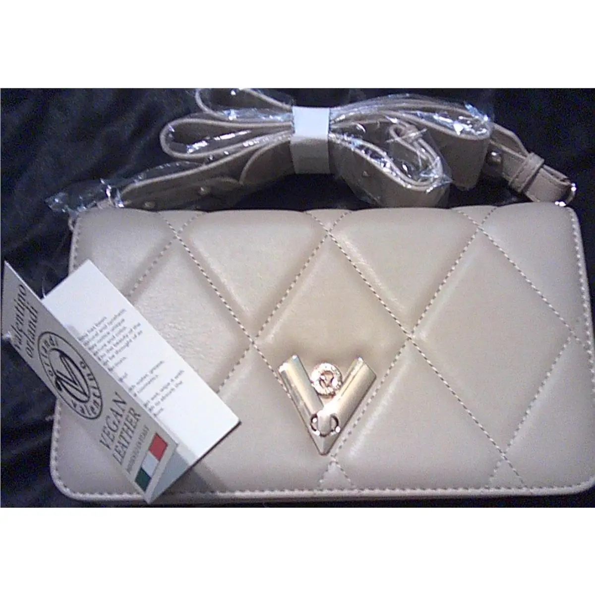 Orlandi Taupe Crossbody Handbag Purse V2003 by Valentino