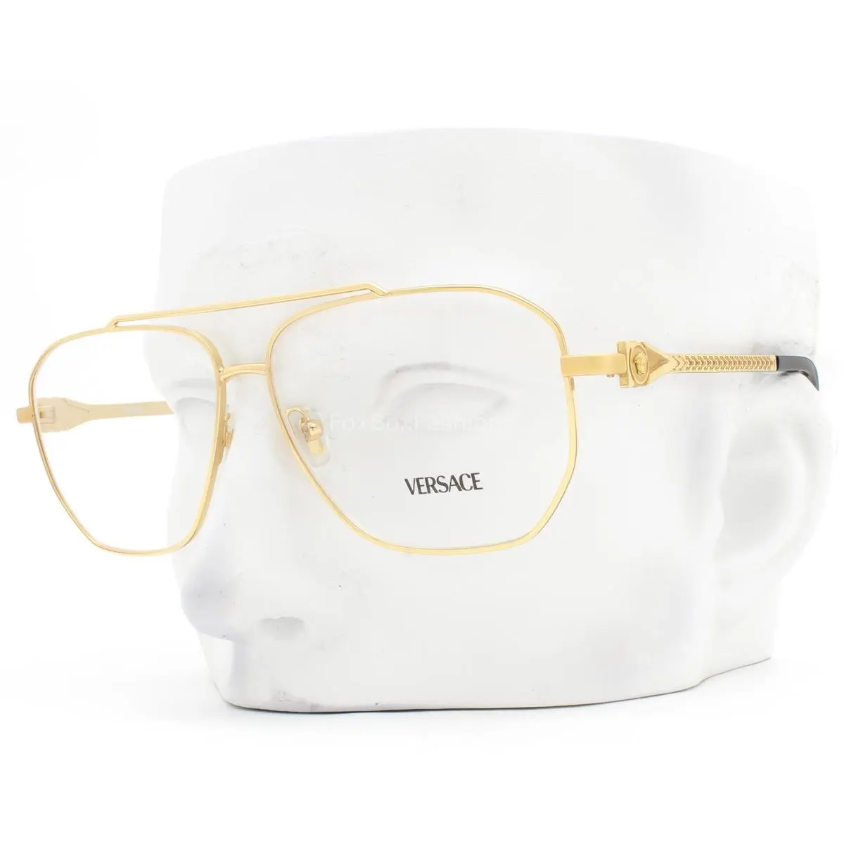 Versace Eyeglasses Glasses Mod 1307 1002 Shiny Gold Medusa Logo 59mm with Case
