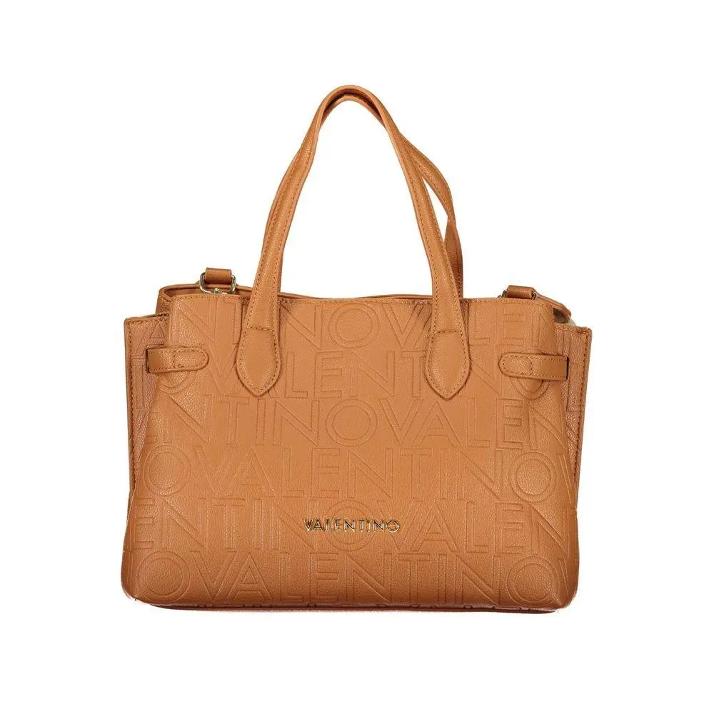 Valentino Brown Polyurethane Women`s Bag with Adjustable Shoulder Strap